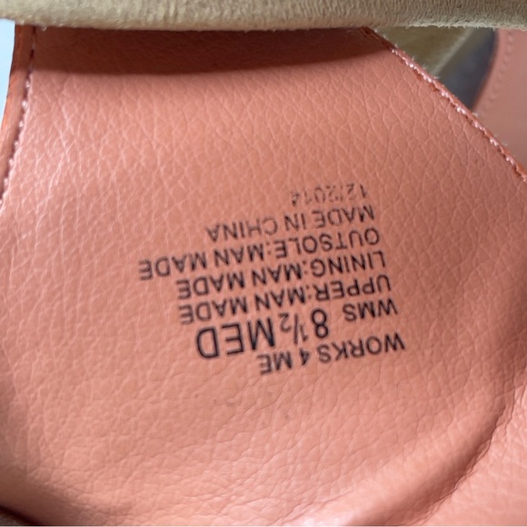 Unlisted Peach Platform Wedge Faux Leather Sandal With Velcro Ankle Closure - Picture 9 of 9